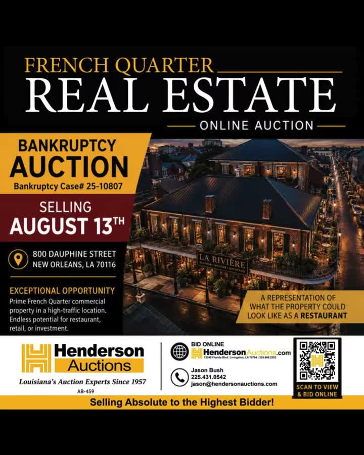 Henderson Auctions | Louisiana on Jul 28