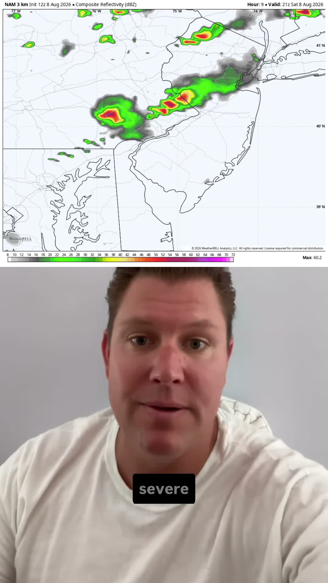 Meteorologist Justin Godynick on Aug 8